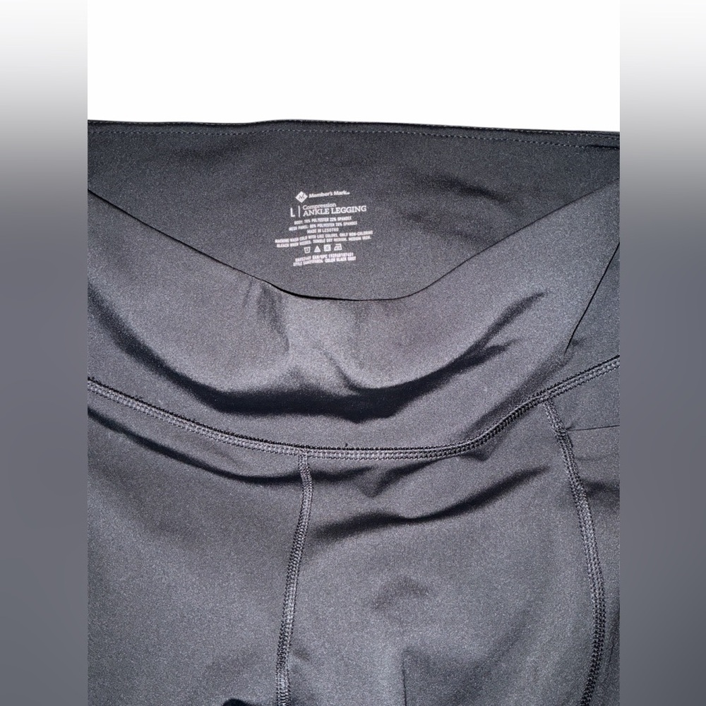 Member’s Mark Black Yoga Pants With Mesh, Size Large, NWOT - Picture 3 of 3